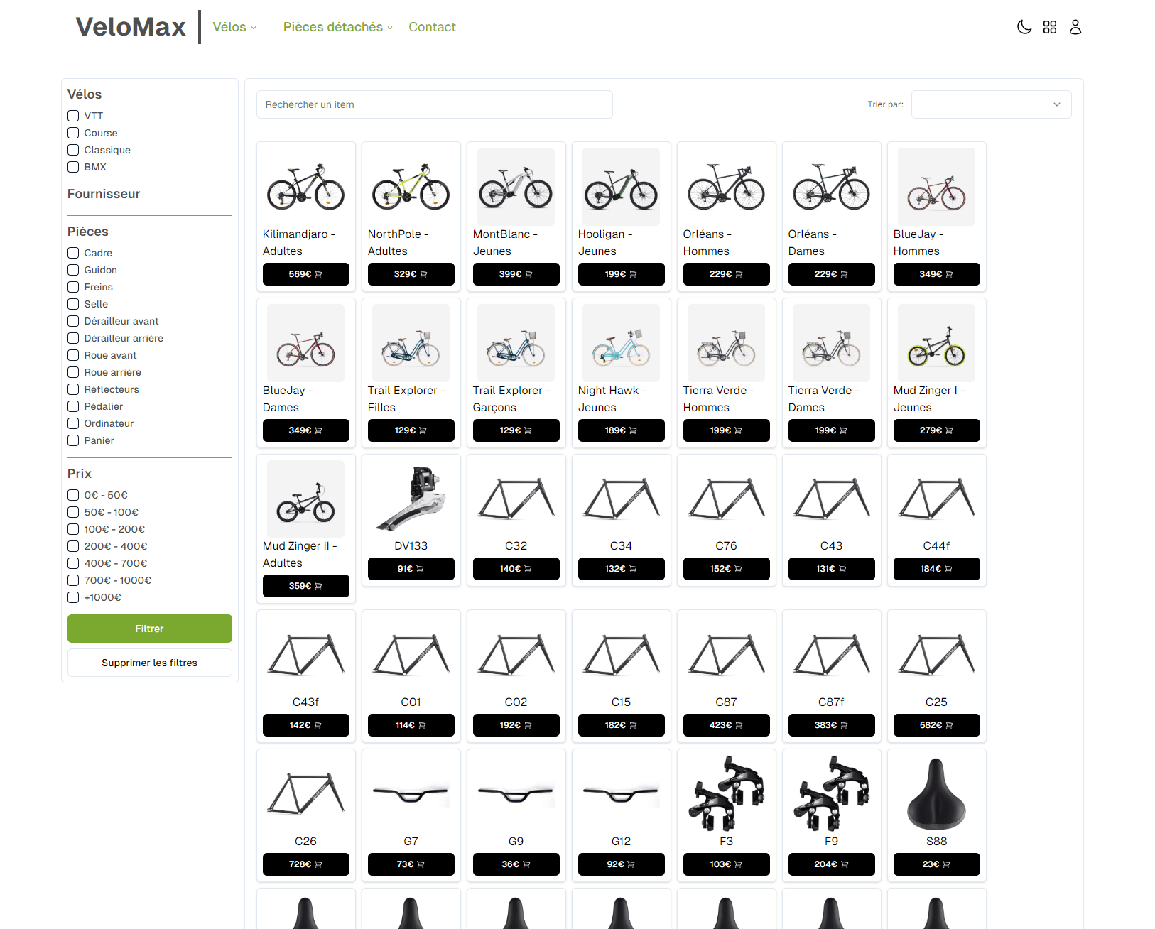 La marketplace de vélo max